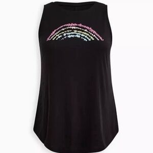 Torrid Black Rainbow Tank